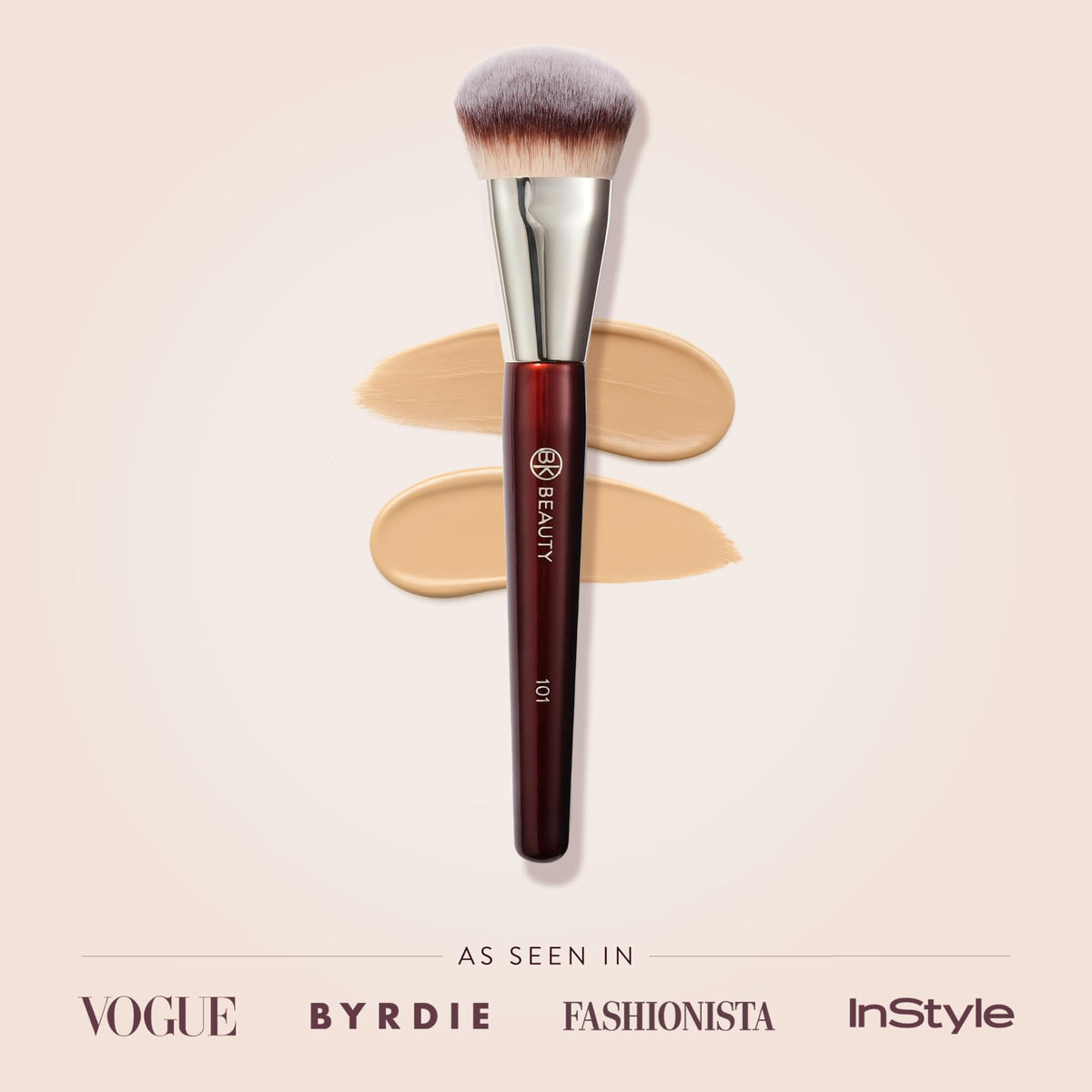 BK BEAUTY 101 Contoured Foundation Brush side view
