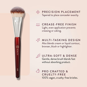 BK BEAUTY 109 Mini Contoured Foundation Brush with packaging