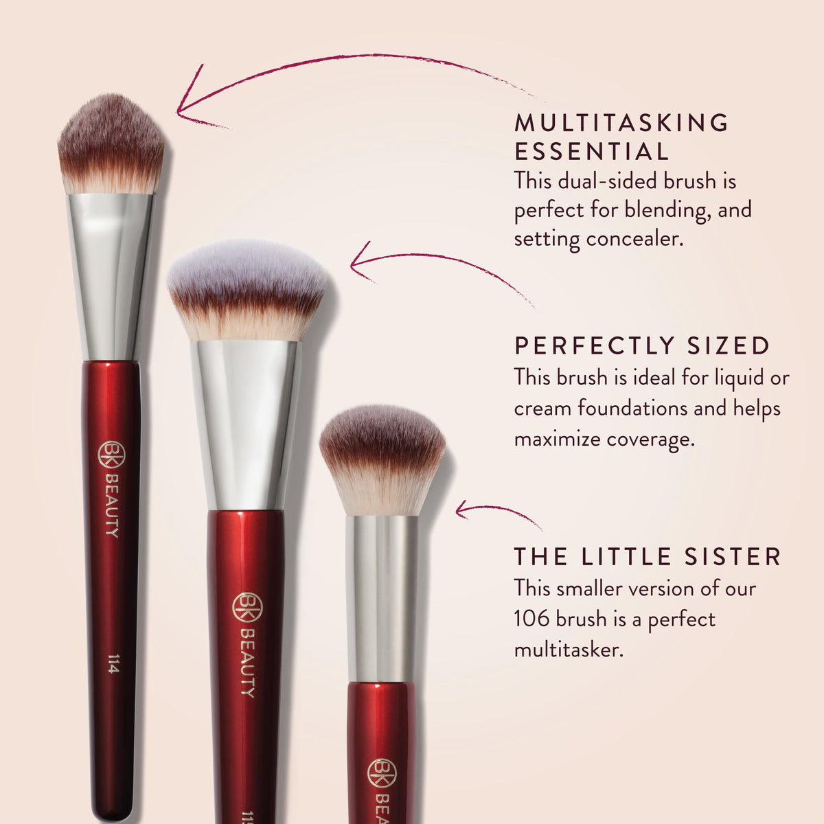 BK BEAUTY 114 Dual-Sided Concealer Brush detail