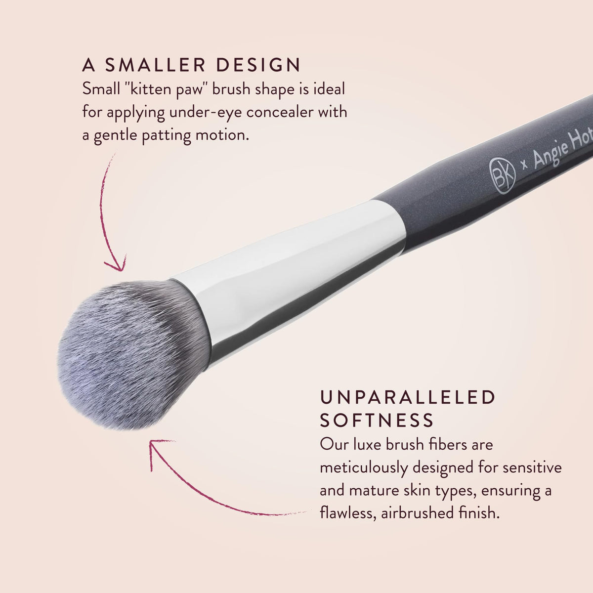 BK BEAUTY A506 brush demonstrating under-eye application