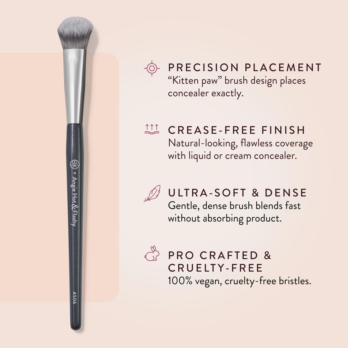 BK BEAUTY A506 Under Eye Concealer Brush in packaging