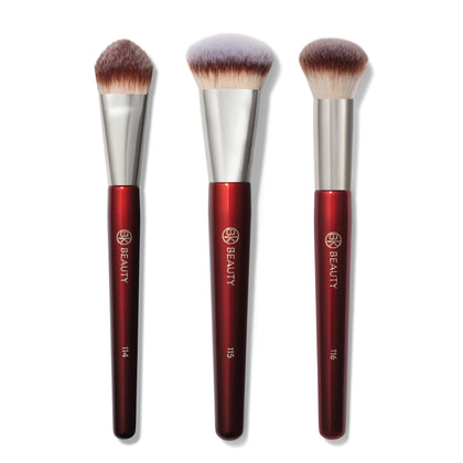 BK BEAUTY Core Complexion Trio Makeup Brush Set front view