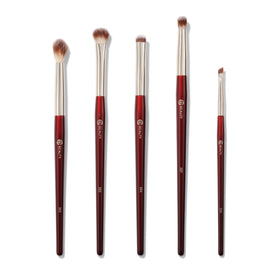 BK BEAUTY Eyeshadow Brush Set front view with all five brushes