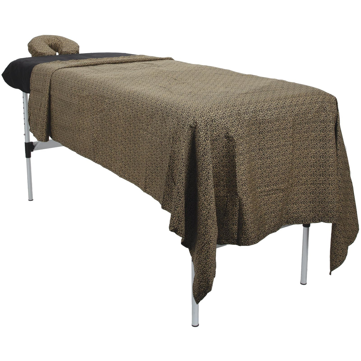 Black fitted sheet from ForPro Microfiber Massage Sheet Set