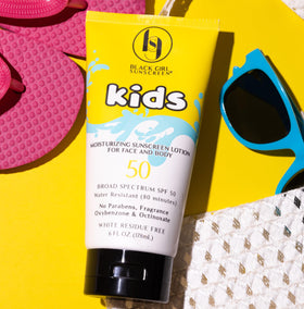 BLACK GIRL SUNSCREEN Kids SPF 50 Lotion application on skin
