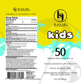 BLACK GIRL SUNSCREEN Kids SPF 50 Lotion texture on hand