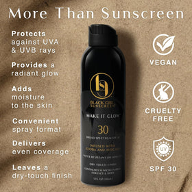 BLACK GIRL SUNSCREEN Make It Glow Spray SPF 30 side view