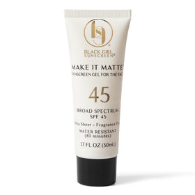 BLACK GIRL SUNSCREEN Make It Matte SPF 45 Gel bottle front view