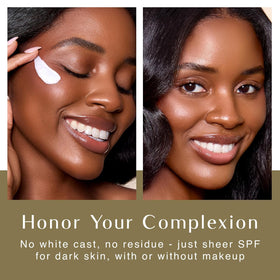 BLACK GIRL SUNSCREEN Make It Matte SPF 45 Gel showing the texture