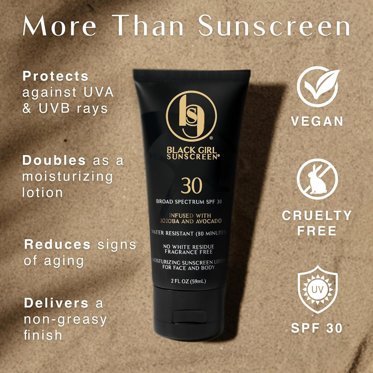 BLACK GIRL SUNSCREEN Original SPF 30 side view