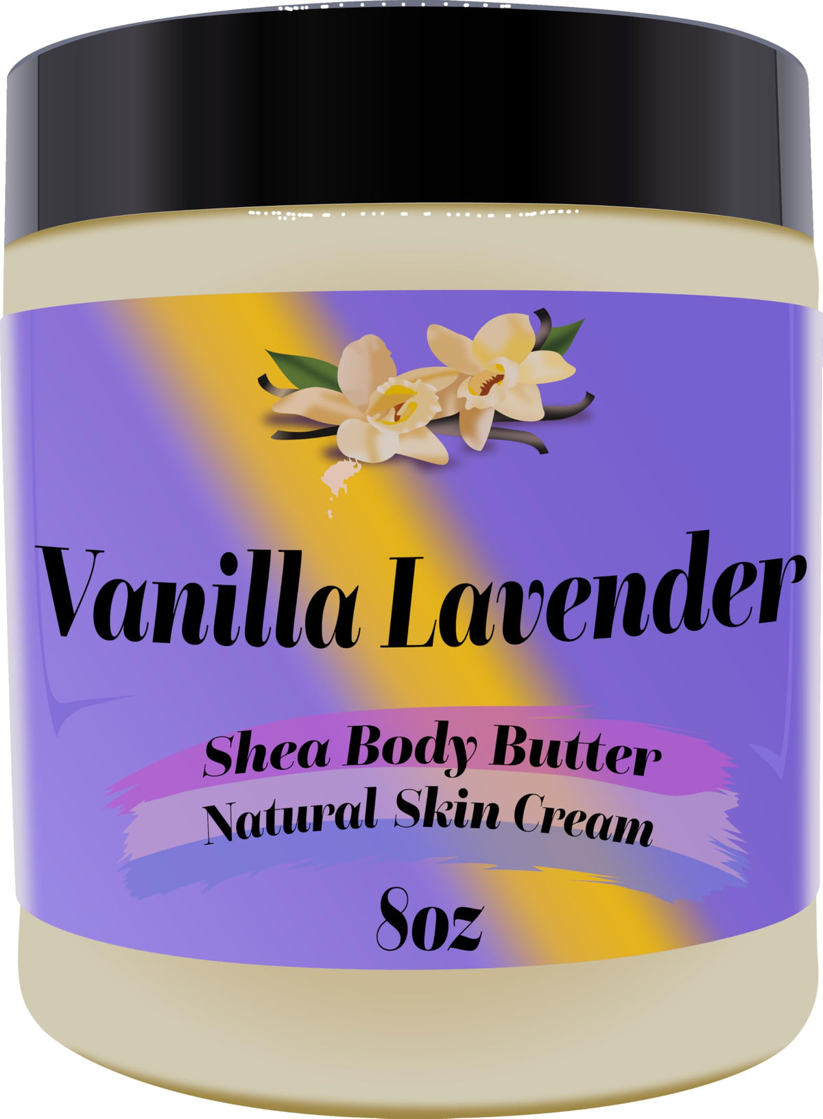 Black Lavish Essentials Ultra Soft Shea Body Butter 8oz front view