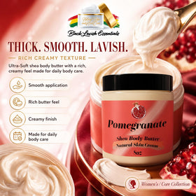 Black Lavish Essentials Ultra-Soft Shea Body Butter 8oz open container
