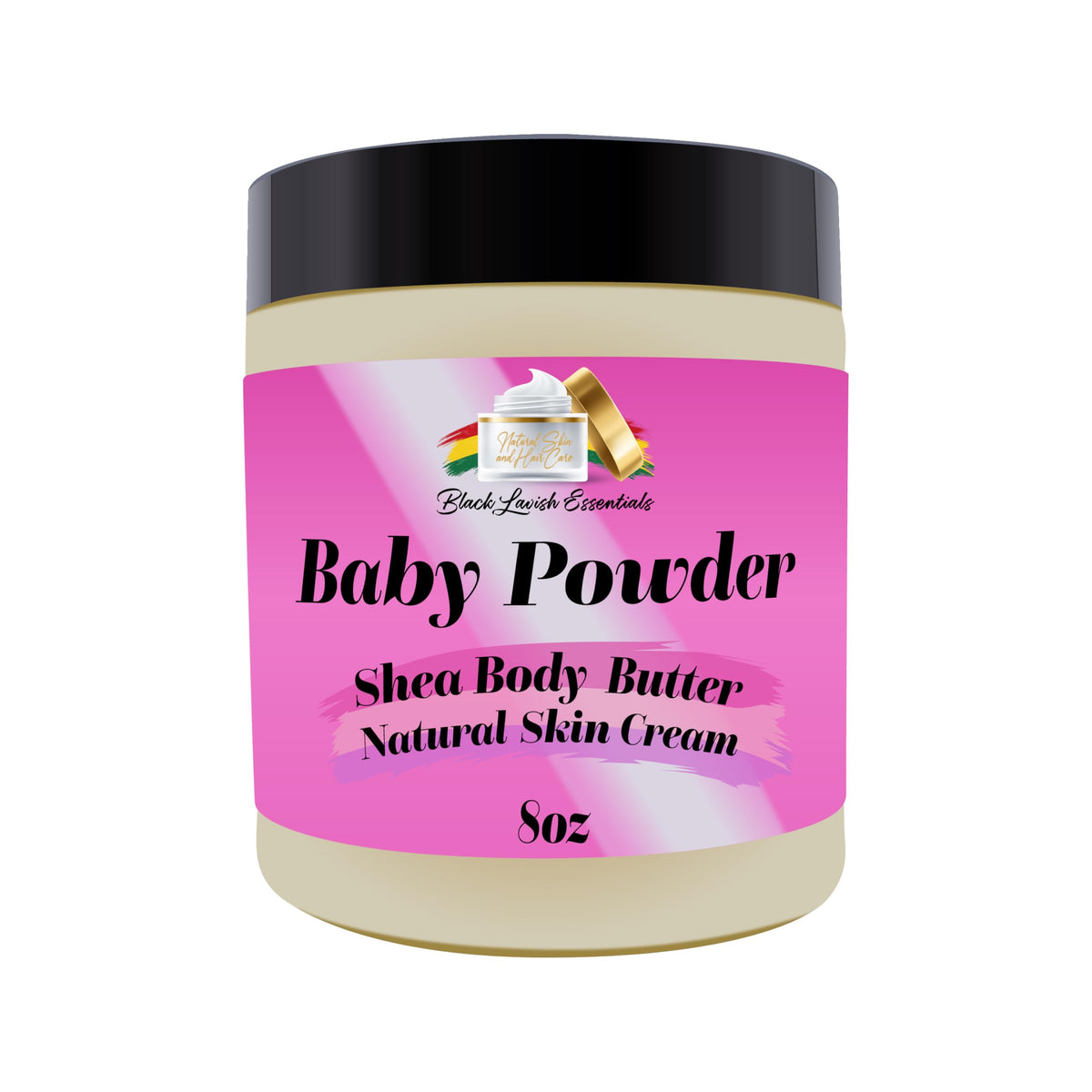 Black Lavish Essentials Ultra-Soft Shea Body Butter front view in packaging