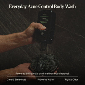 Black Wolf Salicylic Acid Body Wash bottle side view