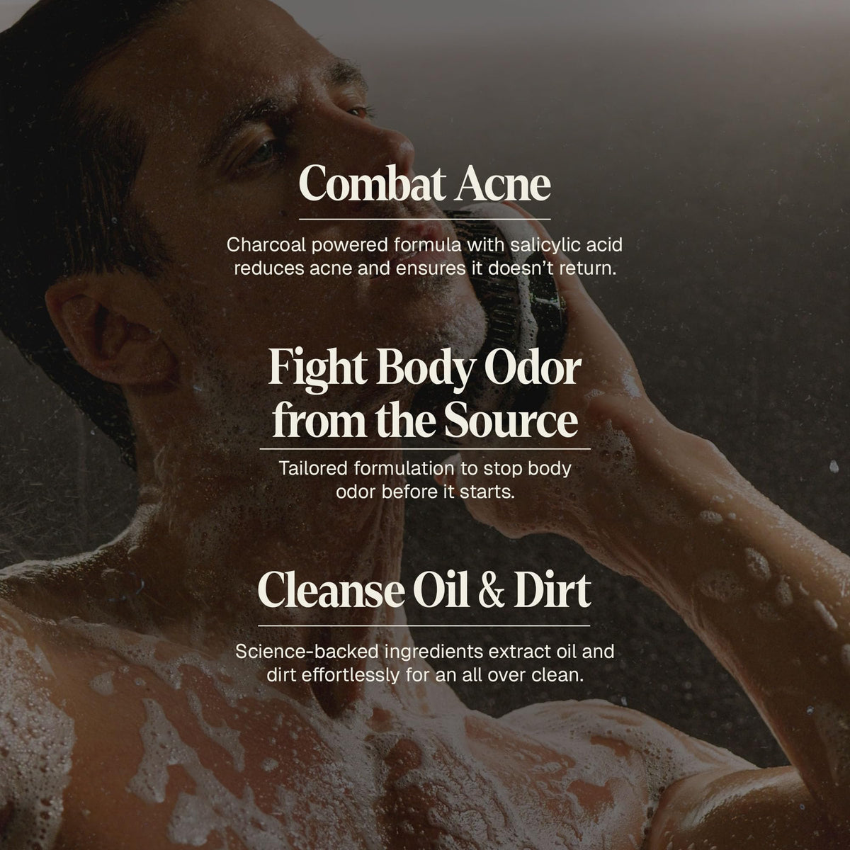 Black Wolf Salicylic Acid Body Wash with ingredients list