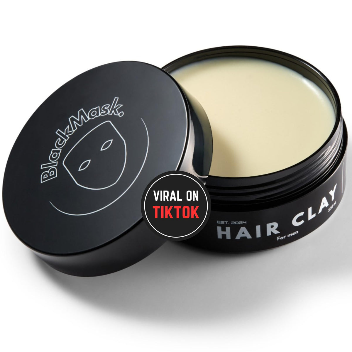 BlackMask Hair Clay for Men 3.52 oz front view