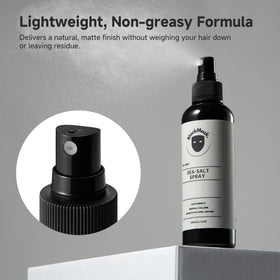 BlackMask Sea Salt Spray for Men application on hair