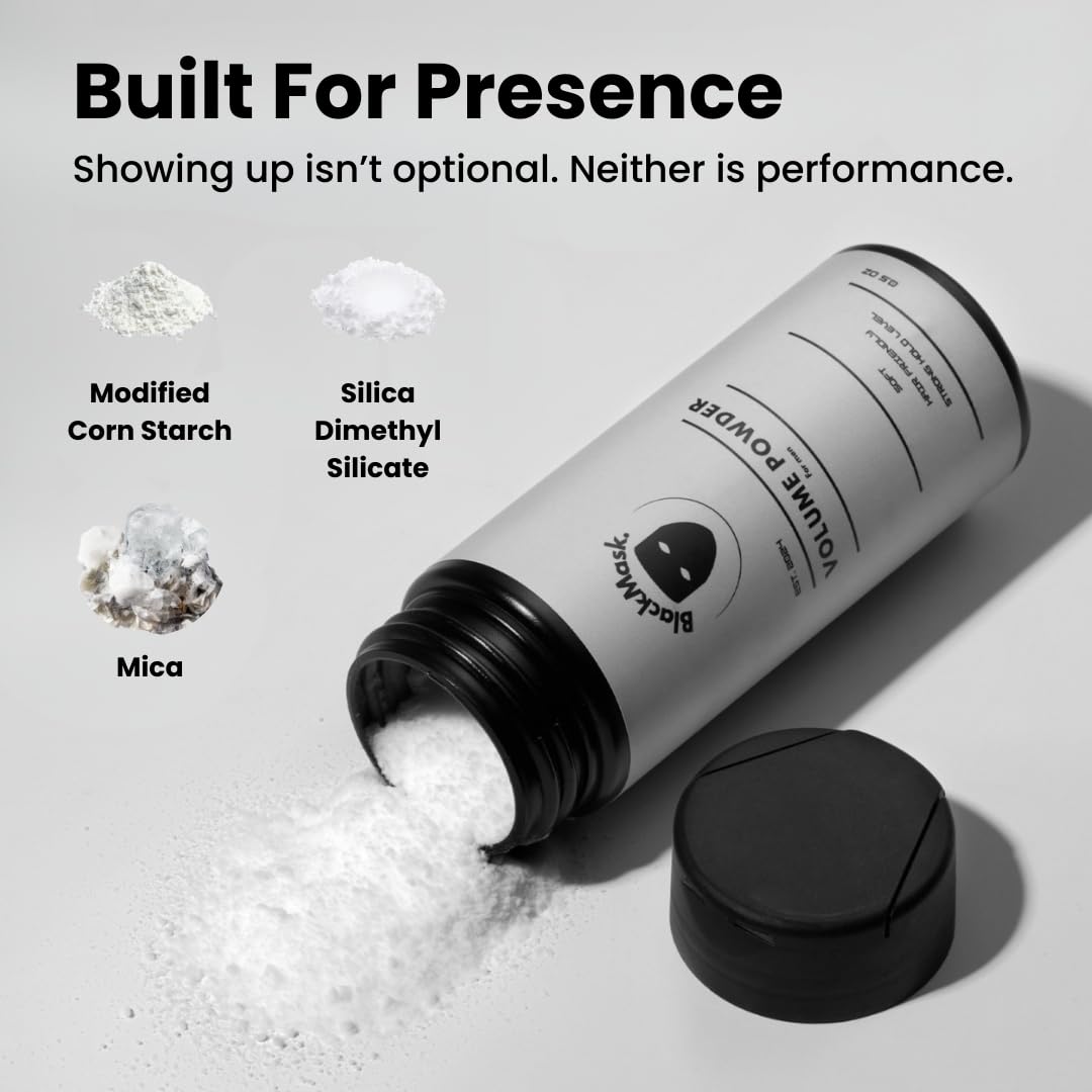 BlackMask Texture Powder for Men side view, easy application
