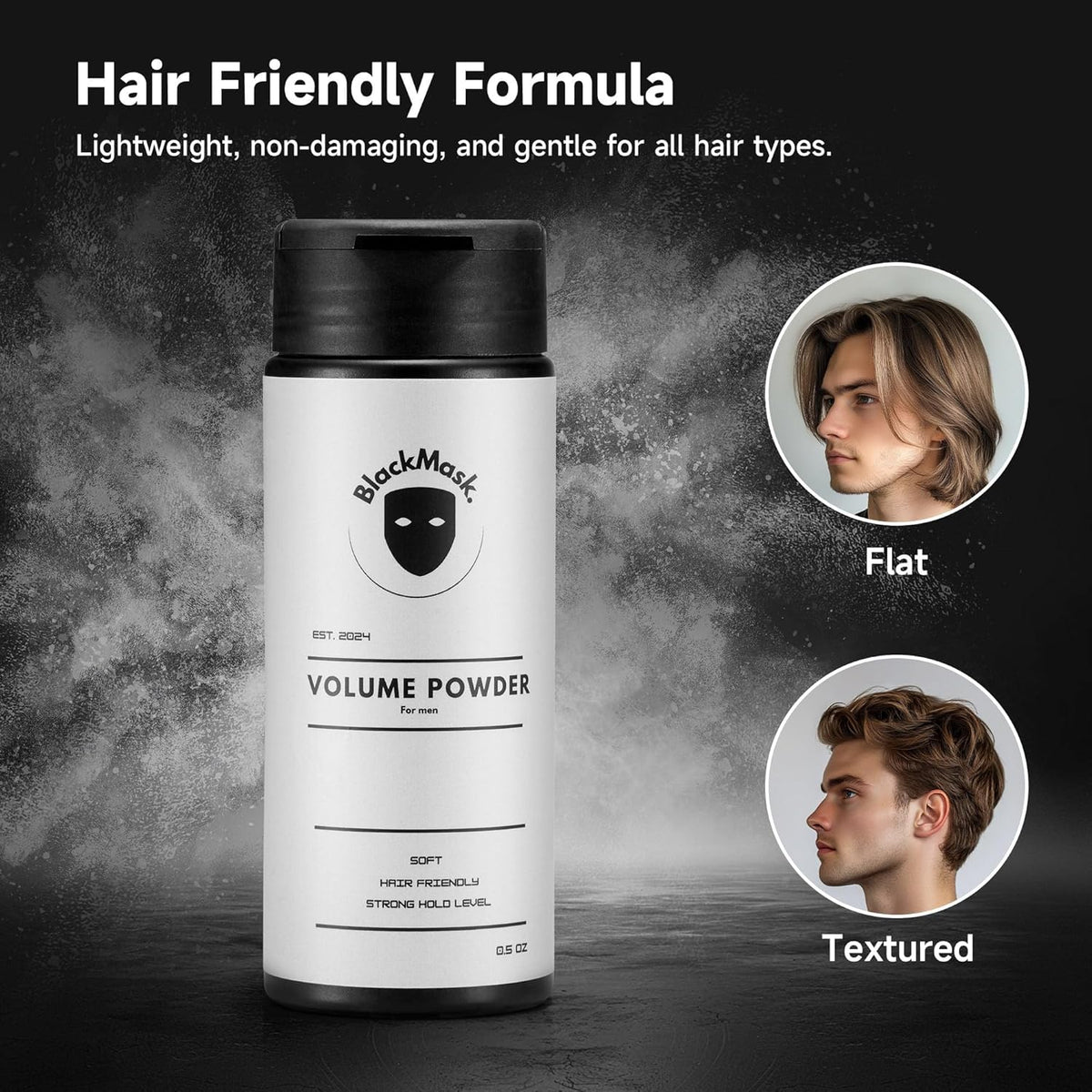 BlackMask Texture Powder for Men with styling tools