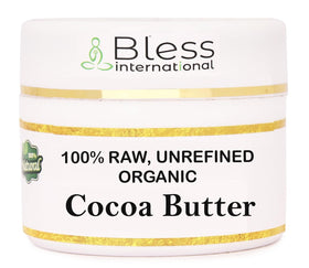 Bless International Organic Raw Cocoa Butter 4 oz front view