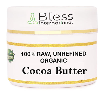 Bless International Organic Raw Cocoa Butter 4 oz front view