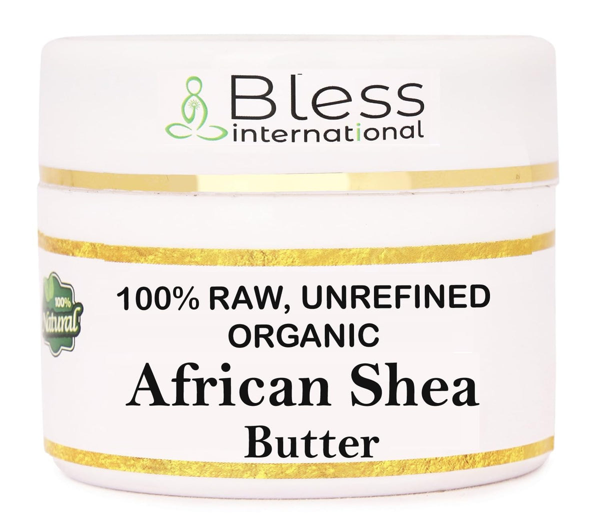 Bless International Organic Raw Shea Butter 4-OZ front view