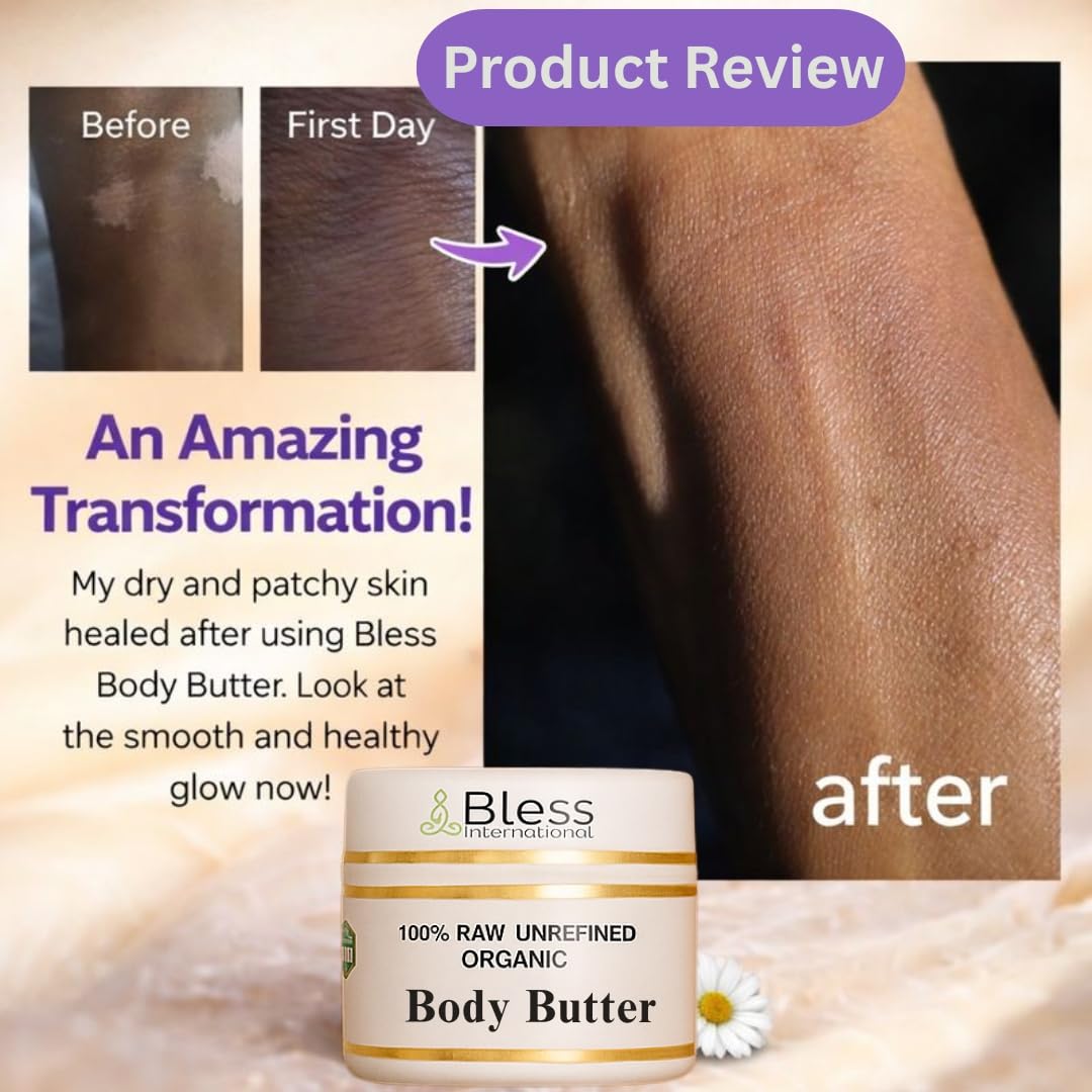 Bless International Organic Raw Shea Butter 4-OZ in a skincare routine