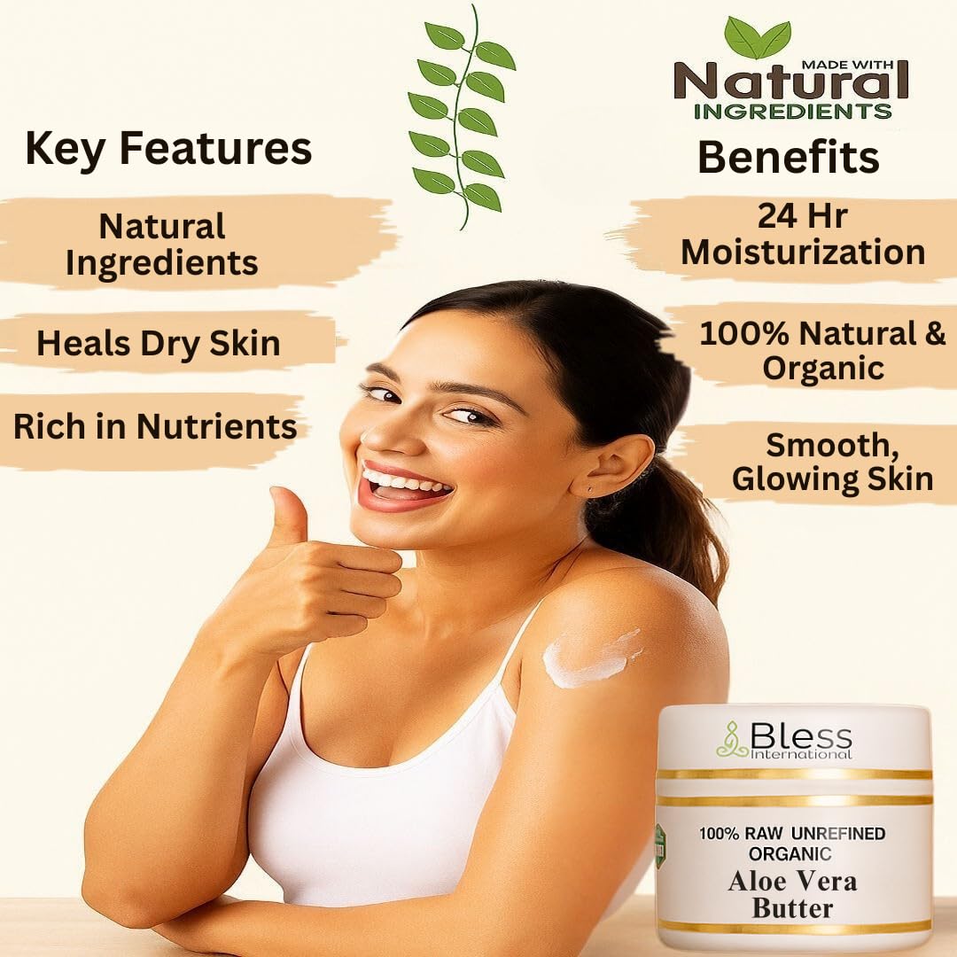 Bless Organic Raw Aloe Vera Butter in a DIY skincare setup