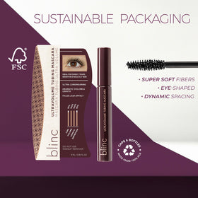 blinc UltraVolume Tubing Mascara dark brown on lashes