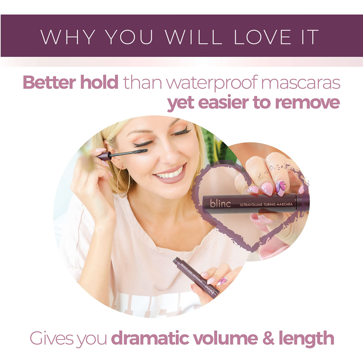 blinc UltraVolume Tubing Mascara dark brown texture