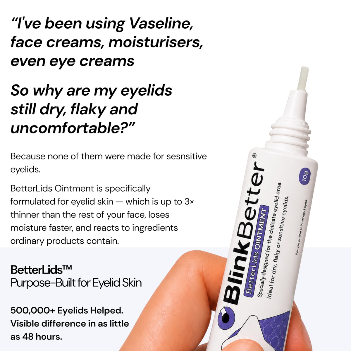 BlinkBetter BetterLids Eyelid Ointment packaging