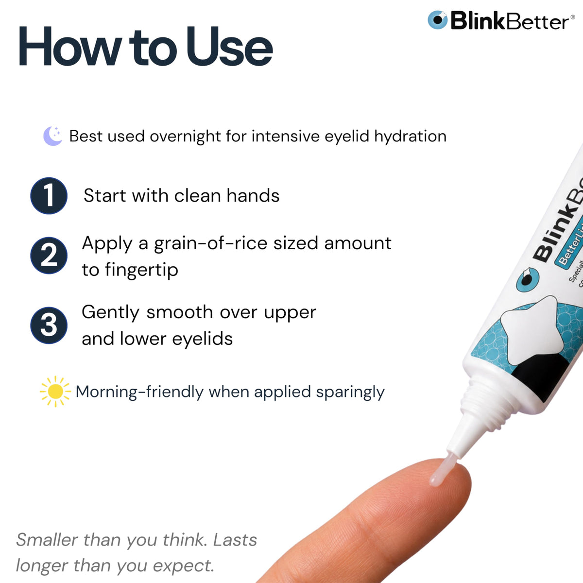 BlinkBetter Eyelid Ointment 10g open tube