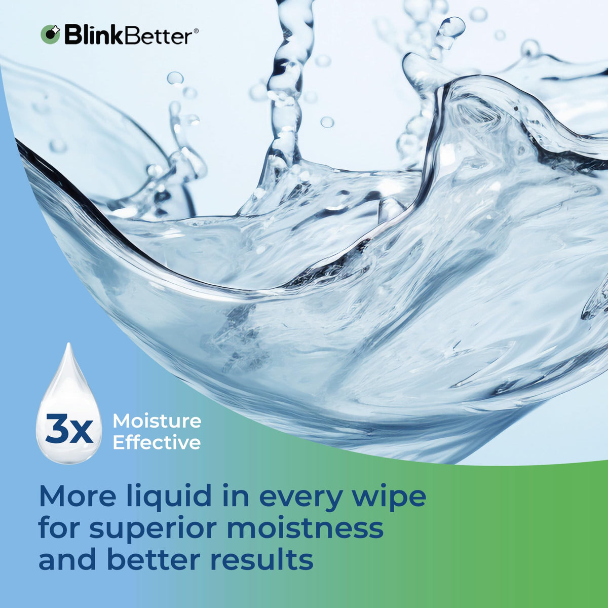 BlinkBetter Eyelid Wipes in use on tired eyes