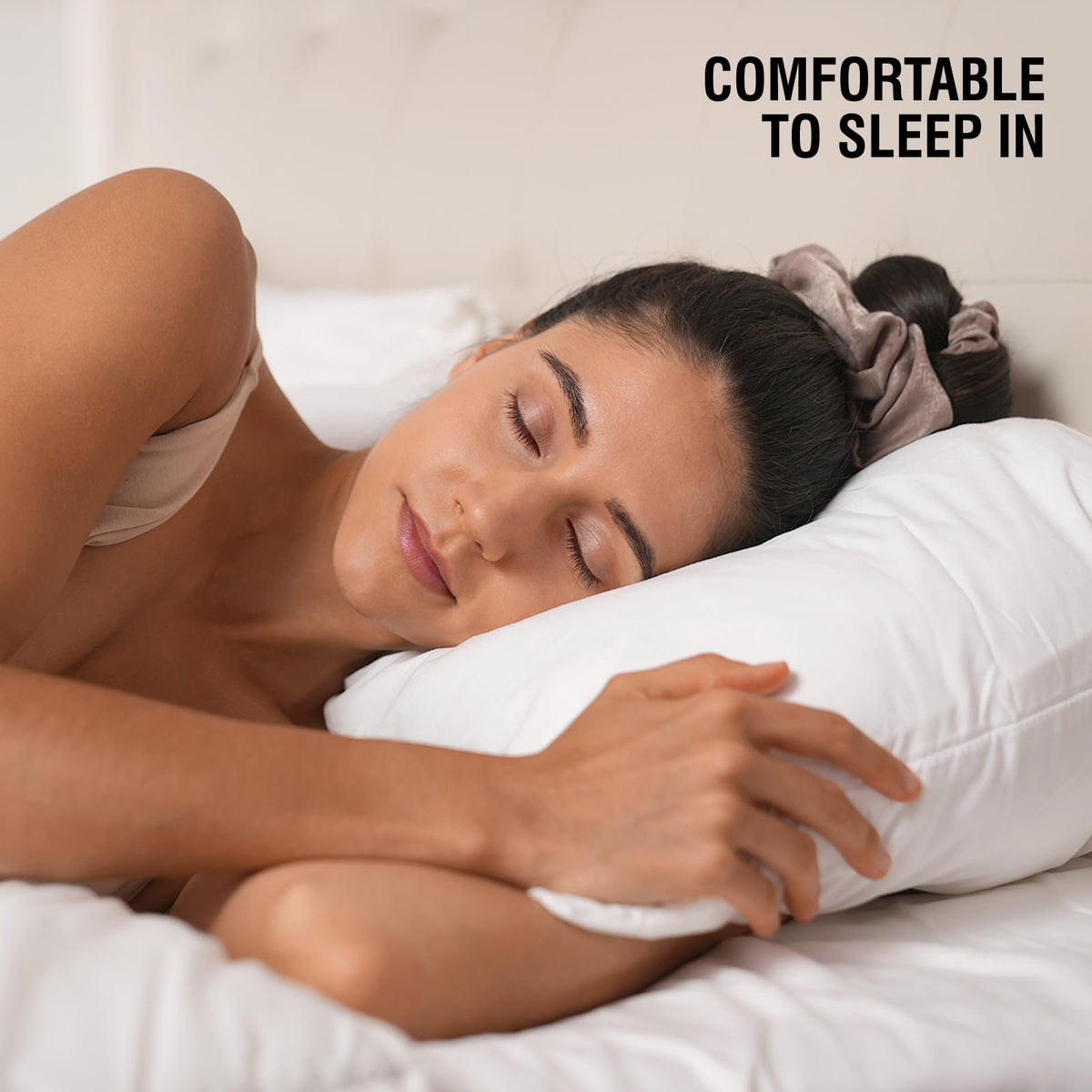 BLINKEEN Heatless Curling Scrunchie being used at night