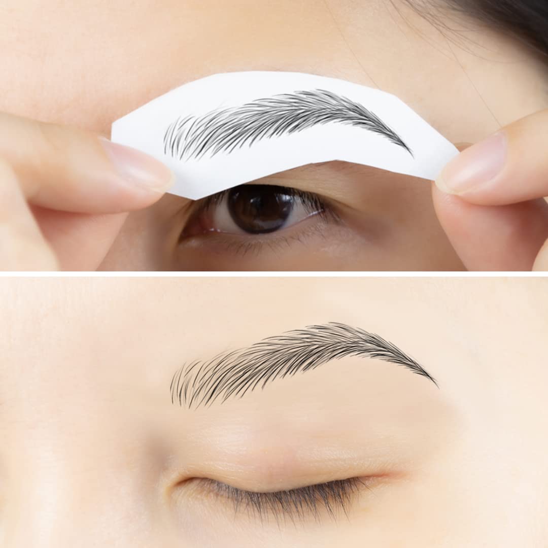 Bliss and Beyond USA Eyebrow Tattoo Stickers application demonstration