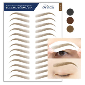 Bliss and Beyond USA Eyebrow Tattoo Stickers application on skin