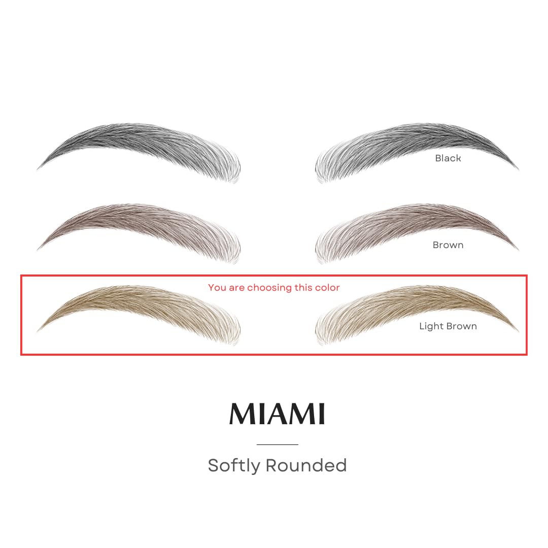 Bliss and Beyond USA Eyebrow Tattoo Stickers close-up of Light Brown design