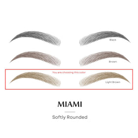 Bliss and Beyond USA Eyebrow Tattoo Stickers close-up of Light Brown design