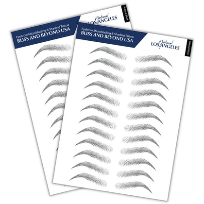 Bliss and Beyond USA Eyebrow Tattoo Stickers front view