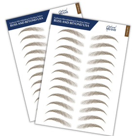 Bliss and Beyond USA Eyebrow Tattoo Stickers front view with packaging