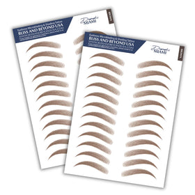 Bliss and Beyond USA Eyebrow Tattoo Stickers front view with packaging