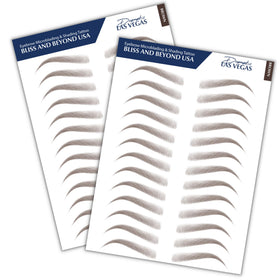 Bliss and Beyond USA Eyebrow Tattoo Stickers front view with packaging