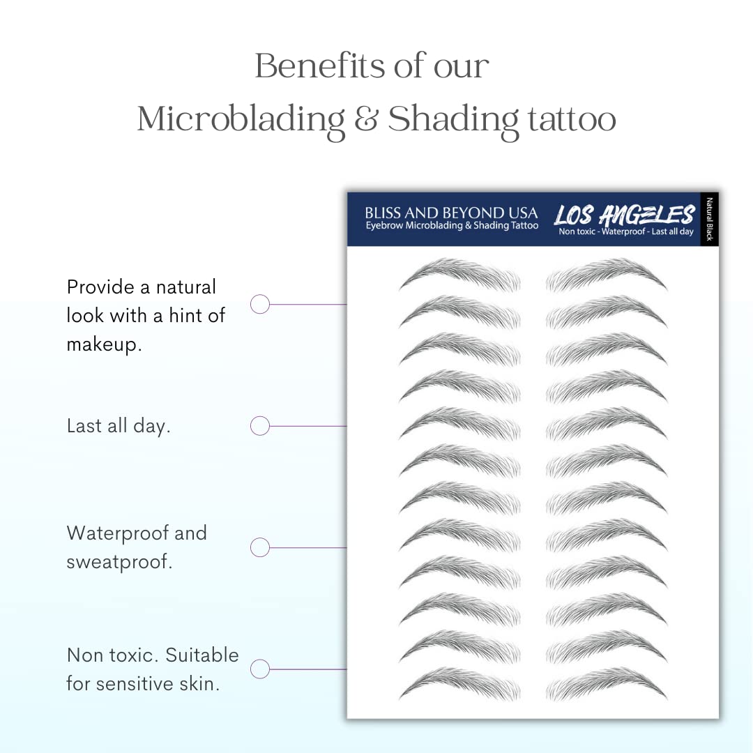 Bliss and Beyond USA Eyebrow Tattoo Stickers in use at pool