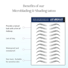 Bliss and Beyond USA Eyebrow Tattoo Stickers in use at pool
