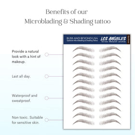 Bliss and Beyond USA Eyebrow Tattoo Stickers in use by a model