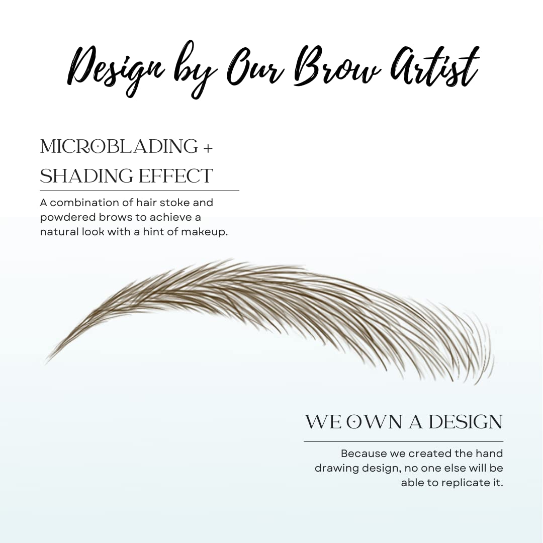 Bliss and Beyond USA Eyebrow Tattoo Stickers in use on a model