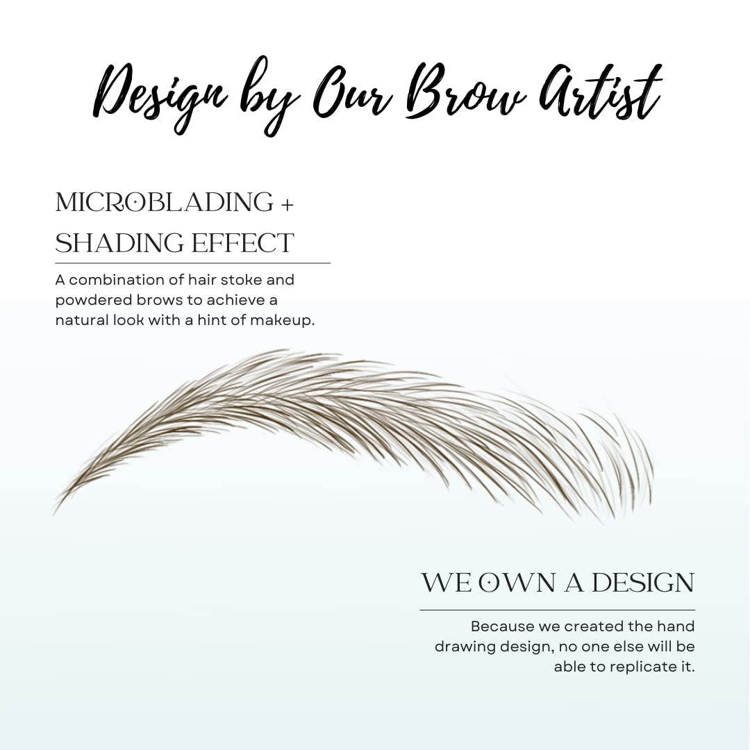 Bliss and Beyond USA Eyebrow Tattoo Stickers, Light Brown on model