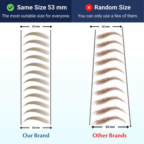 Bliss and Beyond USA Eyebrow Tattoo Stickers showing adhesive backing