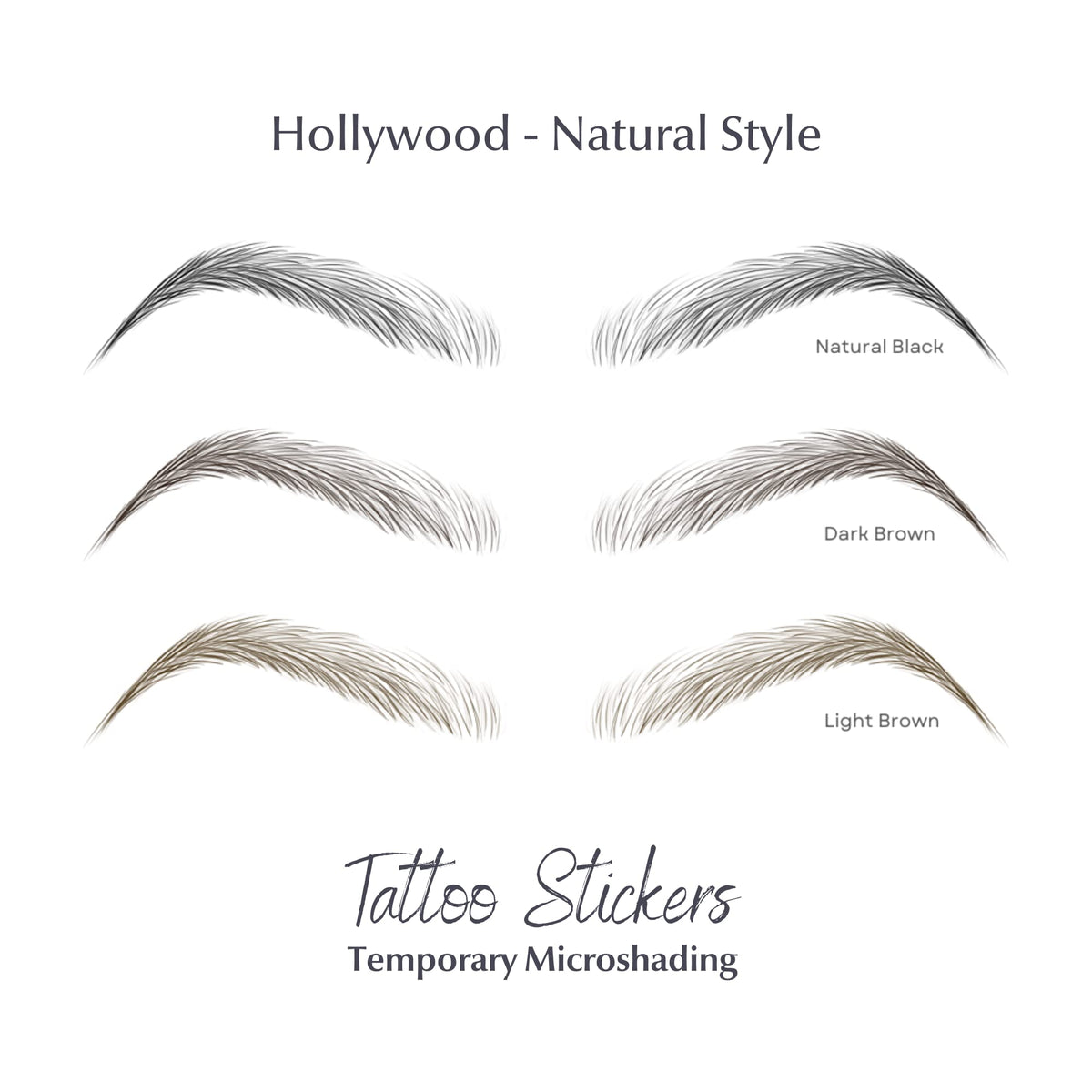 Bliss and Beyond USA Eyebrow Tattoo Stickers showing uniform size
