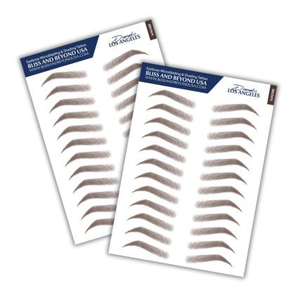 Bliss and Beyond USA eyebrow tattoo waterproof sticker front view